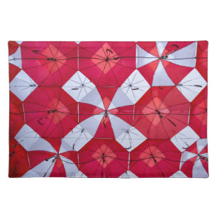 Red and White Umbrella – Artistic Photography Cloth Placemat