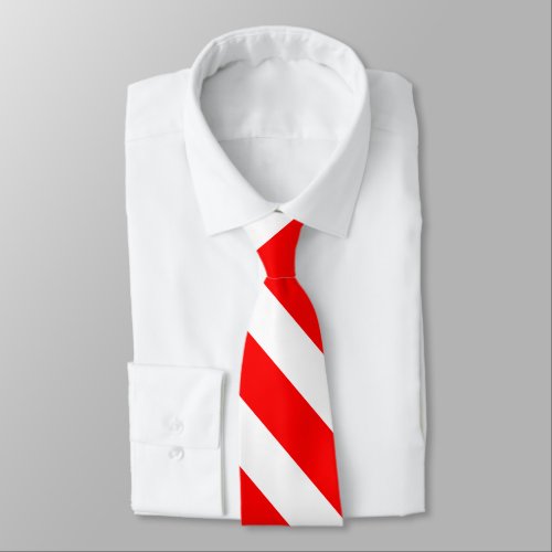 Red and White University Stripe Tie