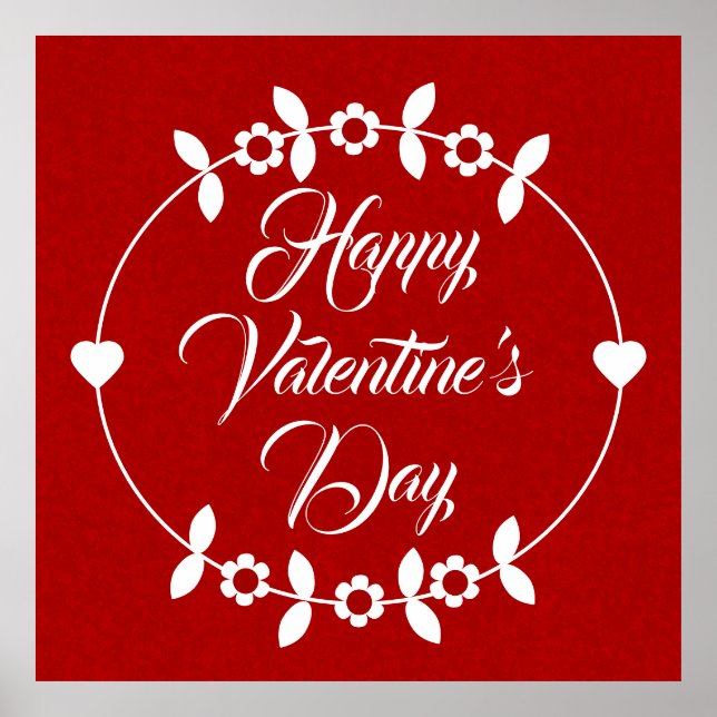 Red And White Valentine Poster (Front)