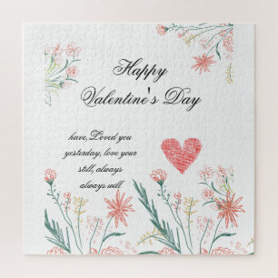 Red and White Valentine’s Gift Jigsaw Puzzle