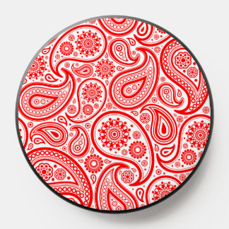 Red and white vintage paisley pattern PopSocket
