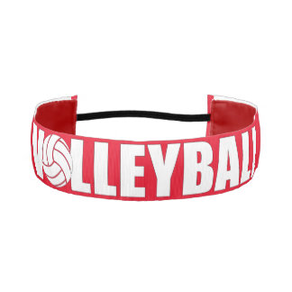 Red and White Volleyball Headband
