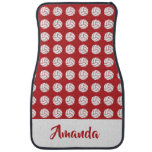 Red and White Volleyball Pattern Car Floor Mat Red and White Volleyball Pattern Car Floor Mat