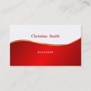 Red And White Wave  Business Card by Stangrit at Zazzle