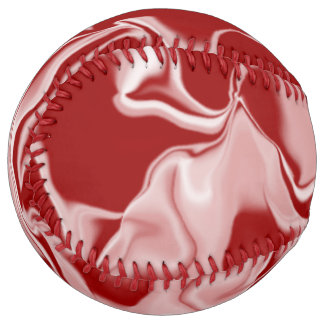 Red and White Waves Softball
