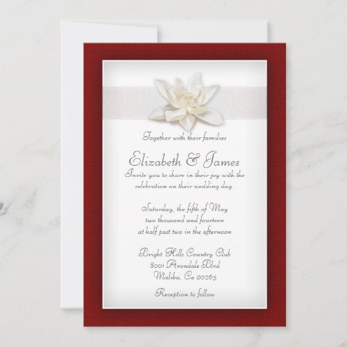 Red And White Wedding Invitations