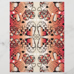 Red and white Whimsical Romantic Hearts pattern