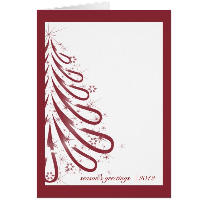 Red and White Winter Business Christmas Card  Zazzle