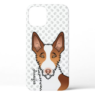 Red And White Wire Haired Ibizan Hound Dog &amp; Name iPhone 12 Case