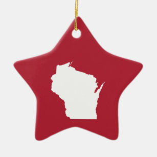 Wisconsin State Ceramic Ornament