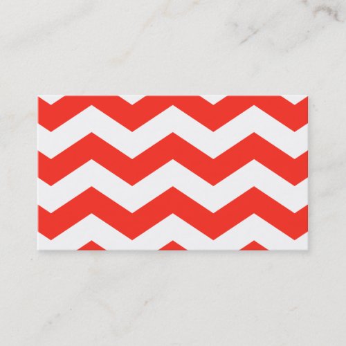 Red and White Zig Zags Business Card Templates