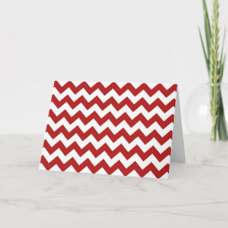 Red and White Zigzag Card