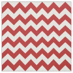 Red and White Zigzag Geometric Fabric