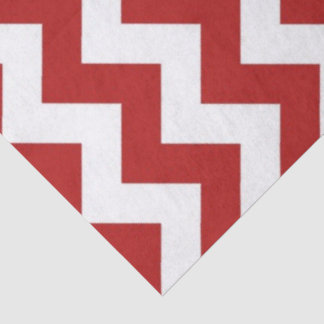 Red and White Zigzag Tissue Paper