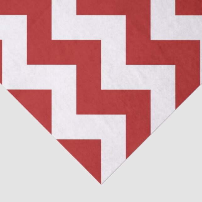Red and White Zigzag Tissue Paper (Detail)
