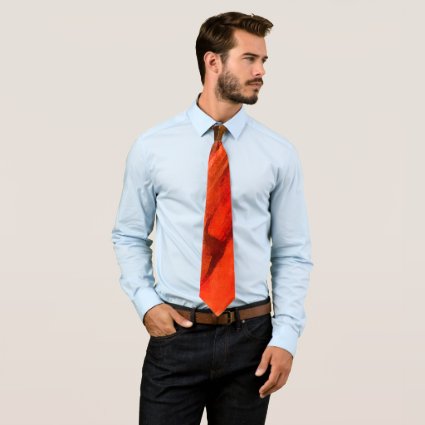 Red and Yellow Abstract Tie