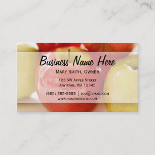 Red and Yellow Apples Business Card