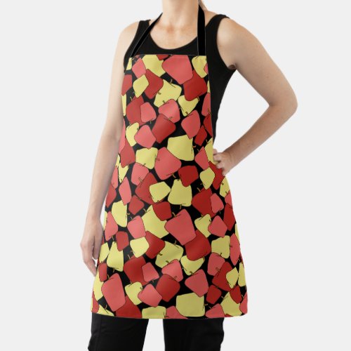 Red and Yellow Apples Pattern Throw Pillow Apron