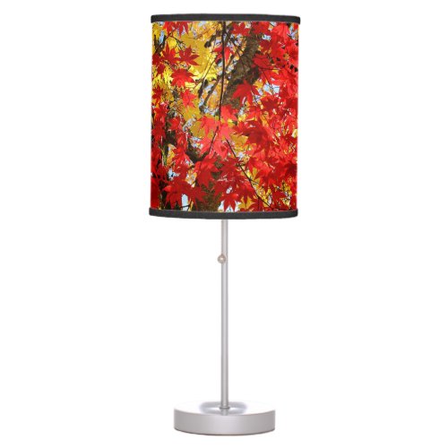 Red and Yellow Autumnal Sky Table Lamp