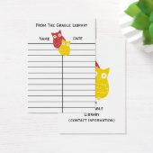 Red and Yellow Book Return Cards (Desk)