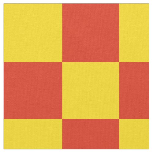 Red and yellow checkerboard pattern fabric