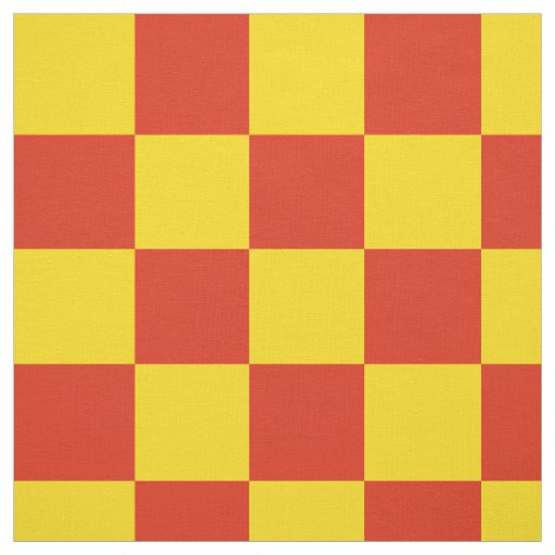 Red and yellow checkerboard pattern fabric