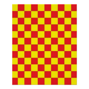 Red and Yellow Checkered CUSTOMIZABLE Poster
