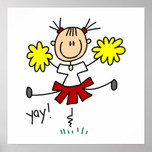 Red and Yellow Cheerleader T-shirts and GIfts Poster