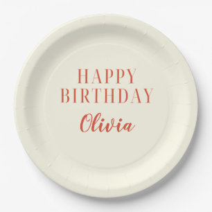 Red and Yellow Cocktail Birthday Party Paper Plates