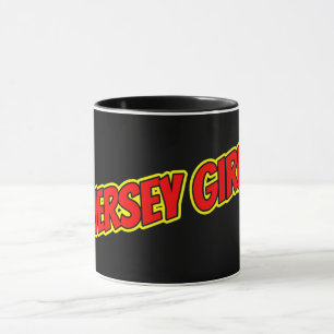 Red and Yellow Comic Jersey Girl Mug