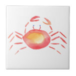 Red and yellow crab tile