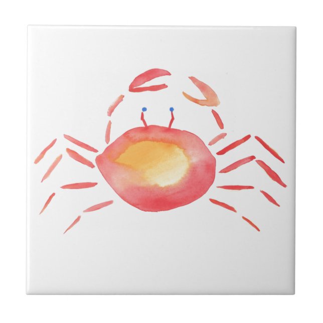 Red and yellow crab tile (Front)