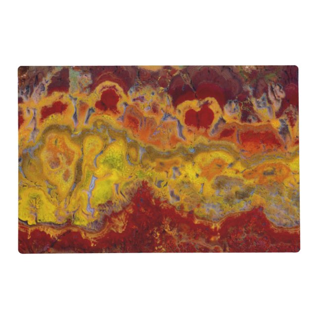 Red and yellow Crayloa Jasper Placemat (Front)