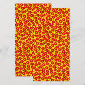 Red and yellow dahlia flowers  (Front/Back)