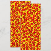 Red and yellow dahlia flowers  (Front/Back)