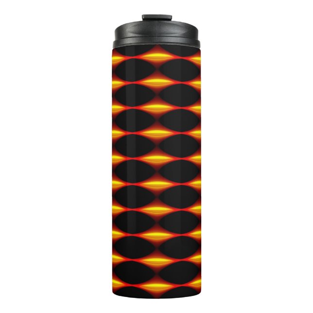 Red And Yellow Diamond Pattern  Thermal Tumbler (Front)