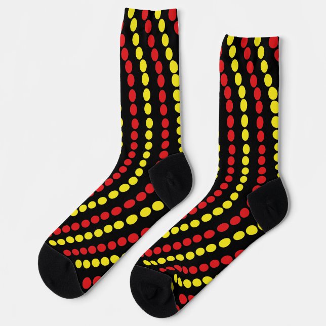 Red and Yellow Dots Cool Socks (Left)
