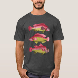 Red and Yellow Fantasy Fish Trio T-Shirt