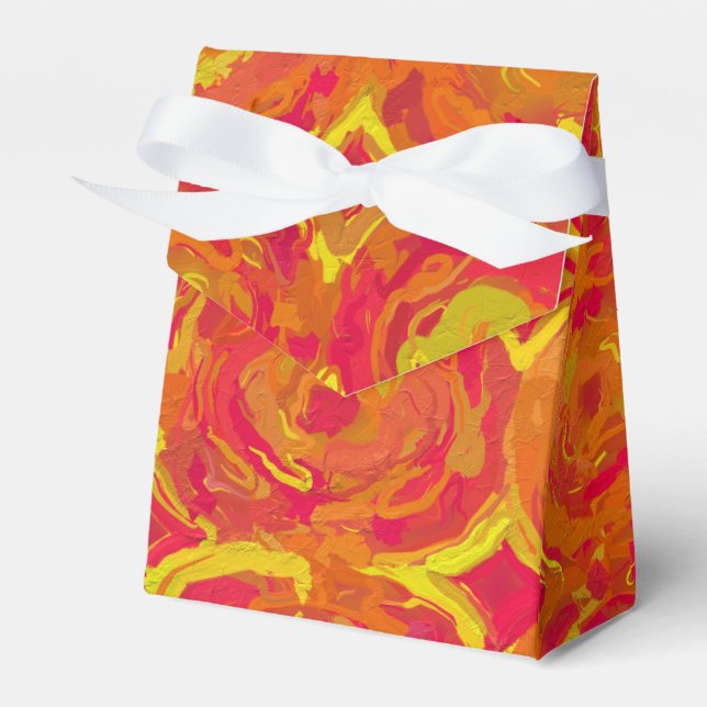 Red and Yellow Favor Boxes (Front Side)