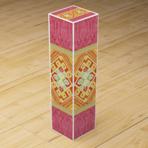 Red and Yellow Feathers Wine Gift Box