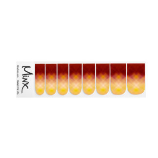Red and Yellow Flame Gradient Nail Decal Wraps 