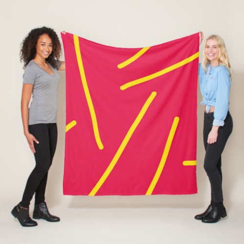 Red and Yellow Fleece Blanket