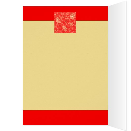 Red and Yellow Flower Flourish Design (Inside (Left))