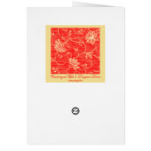Red and Yellow Flower Flourish Design Cards (Back)