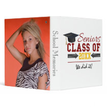 Red and Yellow Graduation Gear Binder