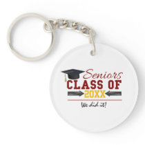 Red and Yellow Graduation Gear Keychain