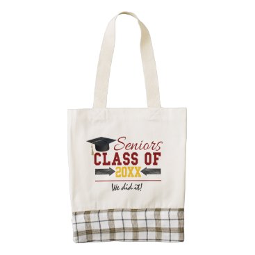 Red and Yellow Graduation Gear Zazzle HEART Tote Bag
