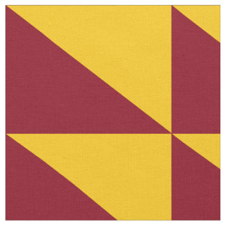 red and yellow halves fabric