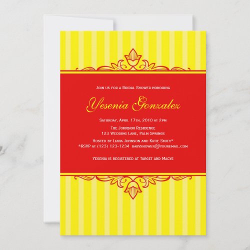 Red and Yellow Invitations