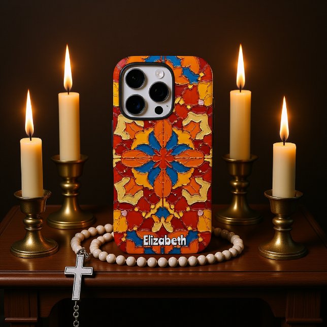 Red and Yellow Mosaic Abstract Case-Mate iPhone Case (Creator Uploaded)